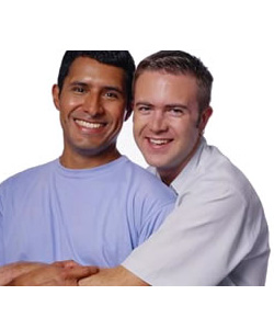 gay couple - third sex have good looking partner
