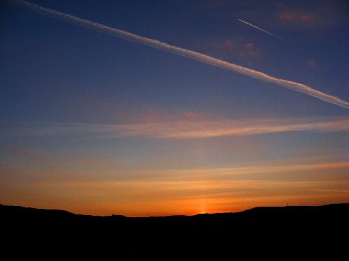 Sunset - The sunset during the hot summer.