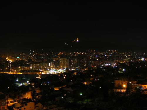Town of Shumen at the night - A night scene in Shumen