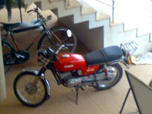 My bike, Yamaha -  Yamaha RX 135, 135 cc, two stroke engine from 1995 with 4 speed gears, best for city use with great handling and instant throttle response. I just love this bike.