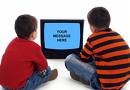 TeleVision - this is the picture of the two kids watching television