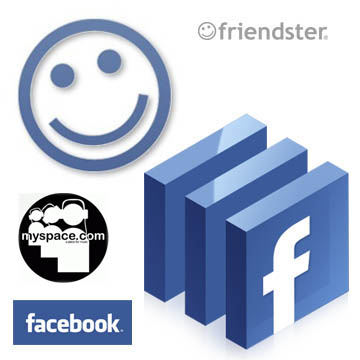 friendster, facebook, myspace - picture of facebook, friendster, myspace