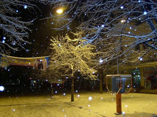 Winter in Plovdiv - The winter last year was really snowly. One of the small Plovdiv's streets.