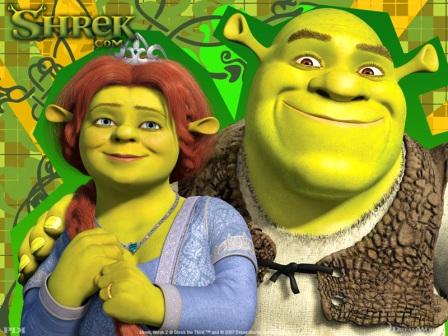 Shrek and Fiona - Shrek and his wife.