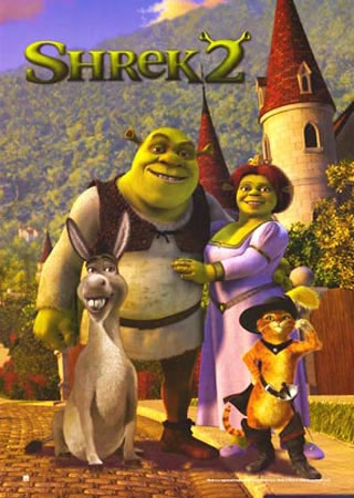 Shrek poster - poster in front of the castle's tower.