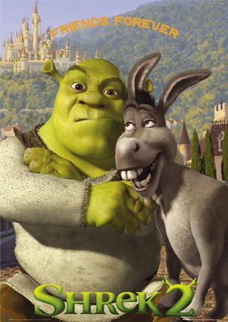 Shrek and donkey - The both pals.