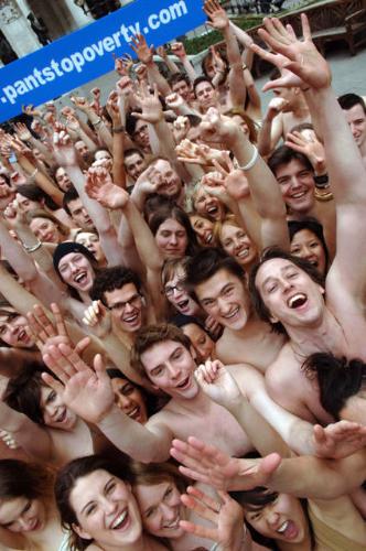 Happy naked - The people love to be naked.