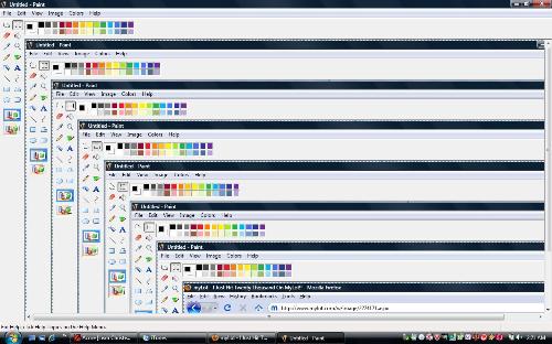 Screenshots Inside Screenshots. - This was a little expariment I did with a Microsoft Paint window open. A screenshot inside a screenshot inside another one, and on and on forever, and ever. Pretty cool, eh?