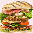 Sandwich - It's got a lot of food inside.