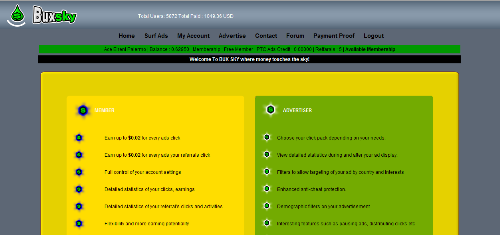 BuxSky - Buxsky is a low paying paid to click site. I'm yet to received my first payout from them. Wish me luck!