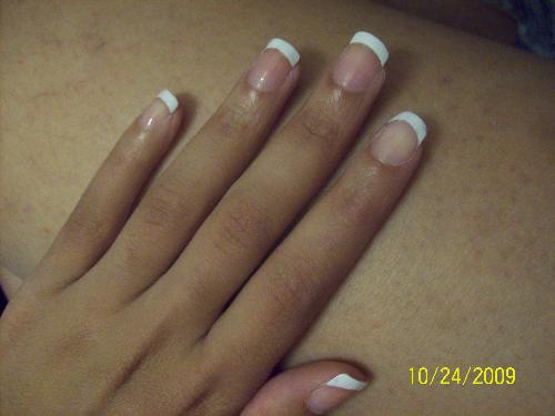 My Manicure a la french - Im a Nail Tech by trade so all i do is my nail all the time. Once i learned all you have to do is clean the line with a brush and acetone ive been doing it everytime i paint my toes. Its wonerful no more nail salon i am the nail salon