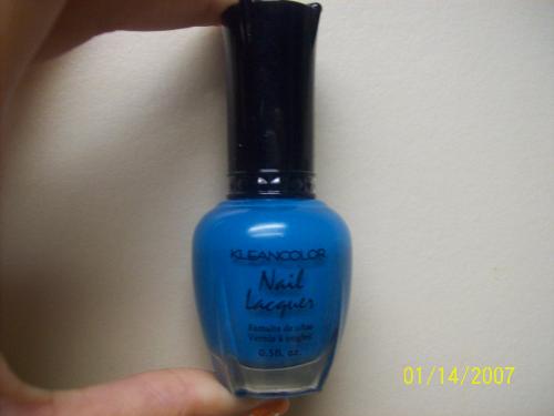 My Kleancolor Nail Polish - Im so addicted to this color! its called Beach Blue #25 I love this shade its like the most deepest prettiest teal/ocean blue polish ive ever had. I got it from a local dollar store and im ready to buy out the KleanColor Line they have up there. For $1.00 I should have bought like 10! Great Find!