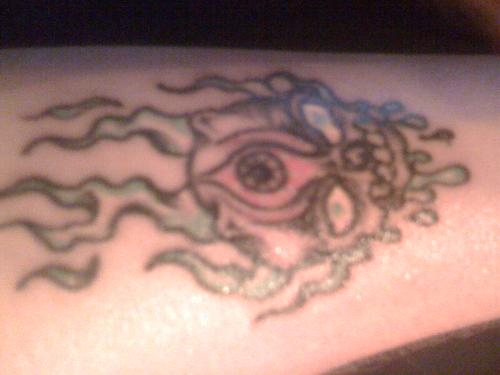 Tattoo - tattoo,flaming,skull