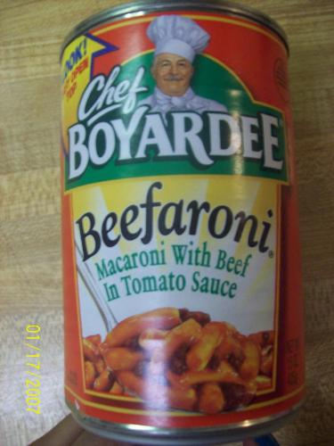 Food - This is what im having for lunch yes good old classic beeforoni cant go wrong with pasta in can.