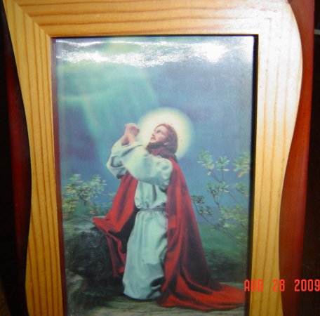 Jesus Christ Praying - An image of Jesus Christ praying in the garden of Gethsemane.