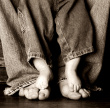 Father and son - this is the photo where the baby is standing on his father's feet