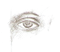 Eye Sketch - a quick sketch when i was studying biology XD  biology is boring T^T