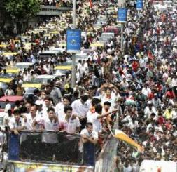 Welcome parade after T20 world cup win - Nobody can forget that welcome parade in mumbai after T20 world cup win.