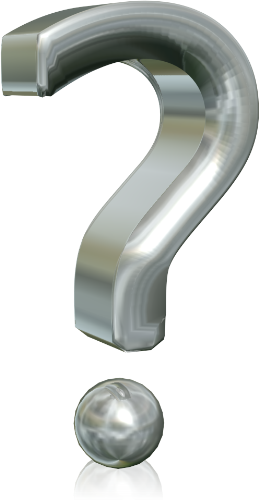 3D Question mark icon - question mark icon in 3D view.