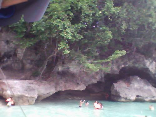 hidden cave - This was a shot of a cave hidden along the side of an island when we went island hopping in Samal, Davao.... It was truly a pretty sight!!!! Makes you think that the Philippines is truly rich in marine and natural resources; and in pretty scenic spots, too!