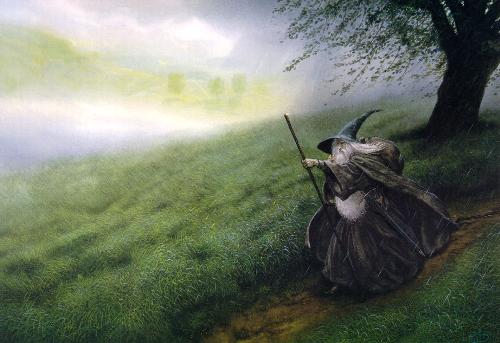 Gandalf, the gray - Gandalf is my favourite character of Lord of the Rings, and it's a beautiful paint of him.