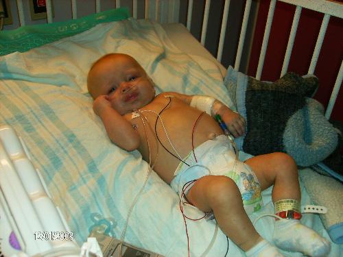 Baby Wyatte - This is a picture of my son while fighting for his life.