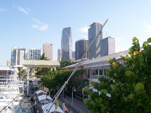 Downtown Miami - A view of the Miami, Florida skyline from the marina