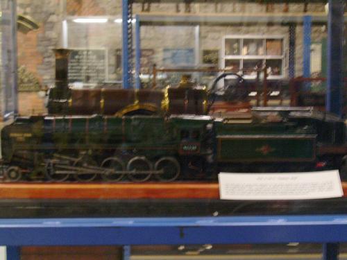 Old Train scale model 6 - Old Trains scale models from the Swindon Museum in the UK. All of them were running with coal for propulsion.   P.S.: yes i know it's a bit blurry, sorry.