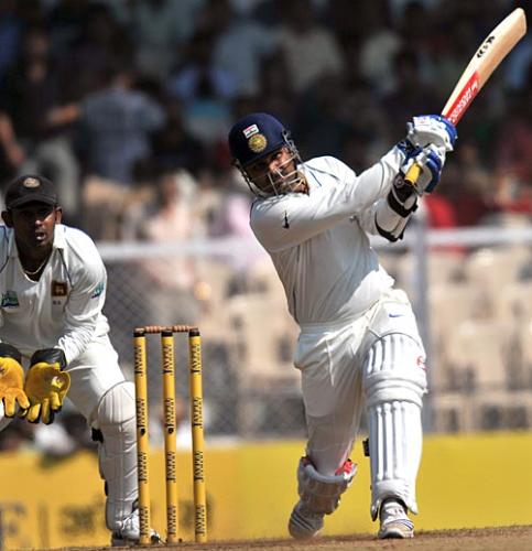 Sewag the blaster  - The pic was taken when sewag hit srilankan bowlers to fence even after reaching 200
