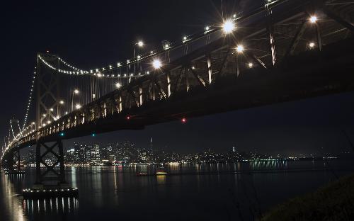 bay bridge - night photo