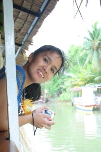 me :) - on a floating restaurant. :)