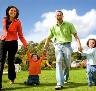 family - With the family, man is really happy!