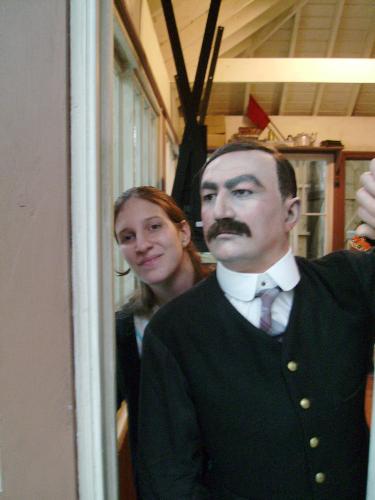 My girlfriend with the man... - Wandering what man ? The one made of clay that used to change the railway switches for the trains not to crash.