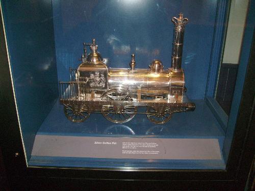 Silver Coffee Pot - But not just any coffee pot, but a steam engine looking one.