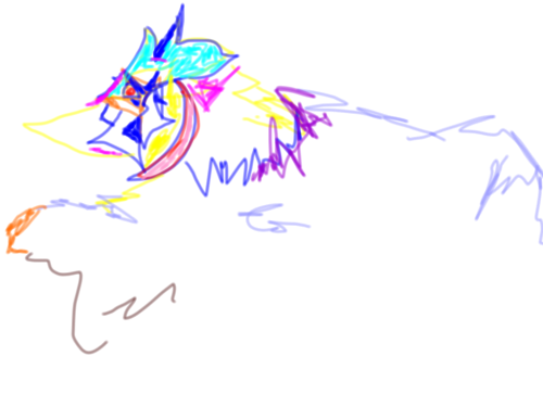 A colorful Dog - This is a picture of a colorful dog. It is a nice dog, and is colorful. I liked to draw in the colors. It is a pretty dog. It is done on the computer!
