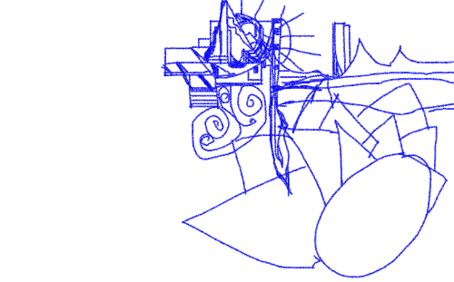 A Design - This is a design drawn in blue. With thin lines, it is a nice drawing. And I like it because it is expressive. Of myself.