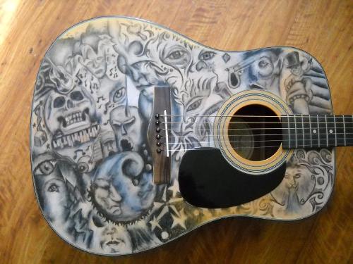 Guitar hand drawn. Fender - I hand detailed this Guitar. A fender  For a friend what do you all think?