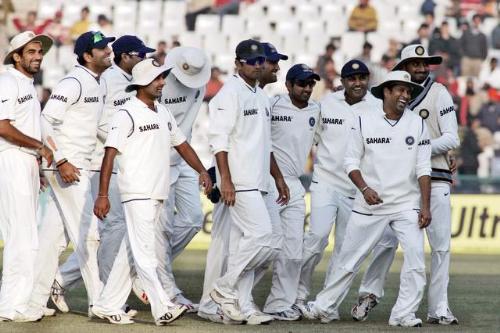 The Indian Team - The Indian Test team after victory over England.