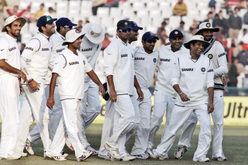 The Indian Team - The Indian Test team after victory over England. 