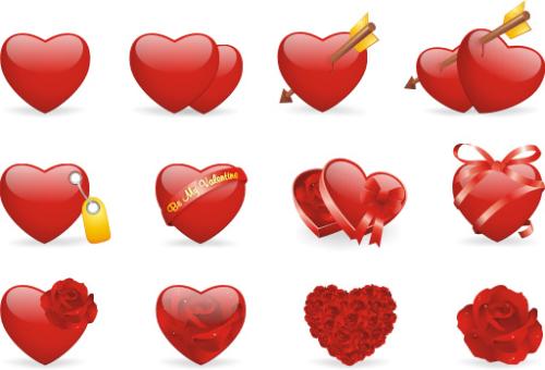 The hearts speak for the love. - The different images of the hearts talk about the different feelings that you get during love.