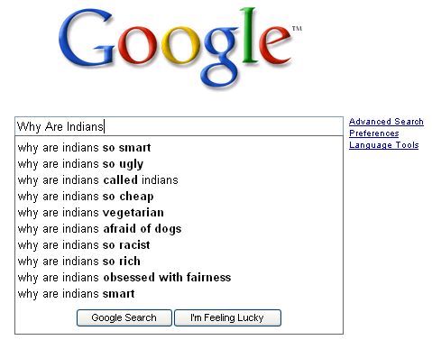google indians - Google search for indians