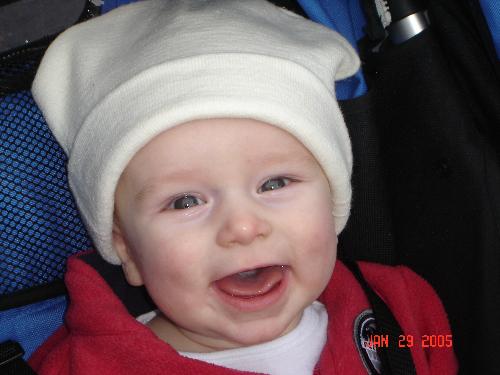 happy baby - a happy baby smiles