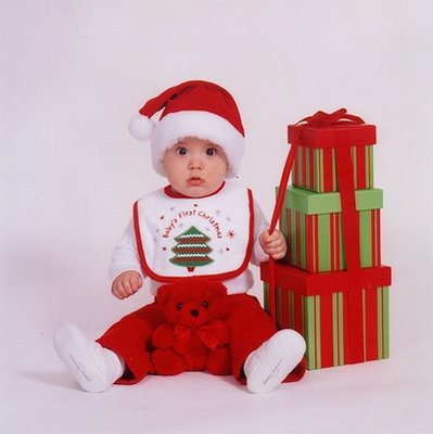 Baby whit the presents - Sweet Christmas baby