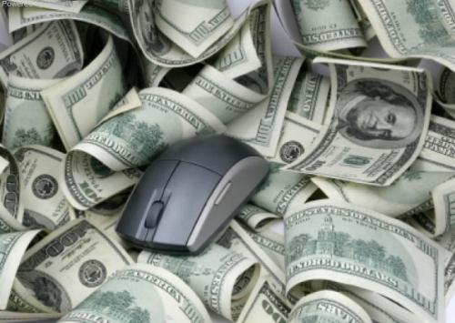 Earn money online - mouse on the cash stash