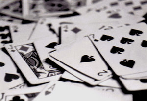 Shuffle and Deal - In between shuffling, this is what the cards would look like.