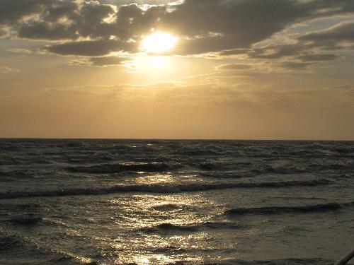 sea - This is a picture of my country's beach. Stormy beach in sunset. Beautiful.