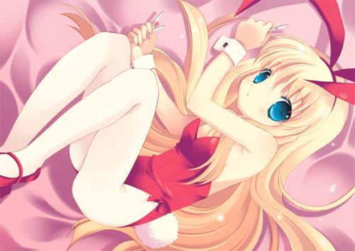 bunny - an anime girl in usagi costume