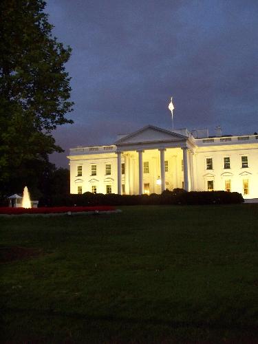 The White House - A view of the White House at night from Pennsylvania Ave.