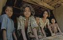 Poverty India - Five poor children.