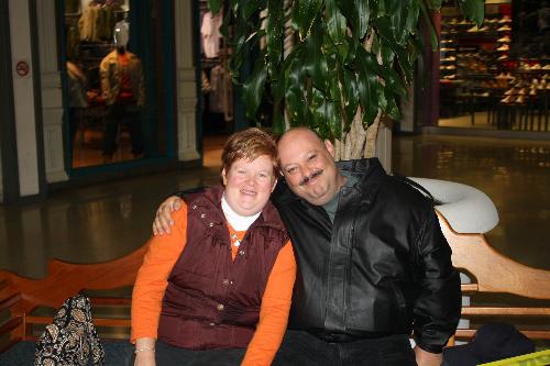 Me and the Wife at Northlake Mall in Atlanta, Geor - Here we are at our favorite mall sharing some time together watching the maintenance crew put up Christmas decorations!